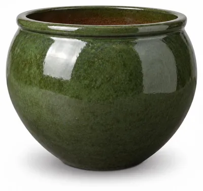 Obrázek produktu pro Provencelia LUTECE velký venkovní květináč, keramický, mrazuvzdorný, Tropická zelená, Ø53 x V43 cm, 43 l