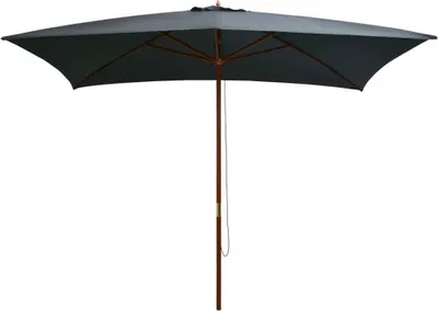 Obrázek produktu pro Zahradní slunečník s dřevěnou tyčí 200 x 300 cm antracitový