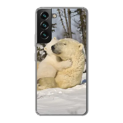 Produktbild von MuchoWow® Handyhülle Schutzhülle Hülle für Samsung Galaxy S22 Eisbär - Schnee - Höhle - Jungtier Silikon Softcase Handy Hülle - Mobiltelefonhülle
