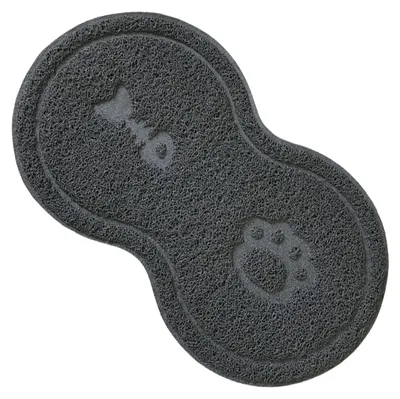 Futtermatte für Hunde und Katzen, Silikon, grau, 45 x 25 cm