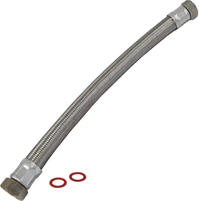 Produktbild von Agora-Tec®  Edelstahl Panzerschlauch 500mm / 2 x 1 Zoll IG (30,3 mm) mit Überwurfmutter und 2 Flachdichtungen