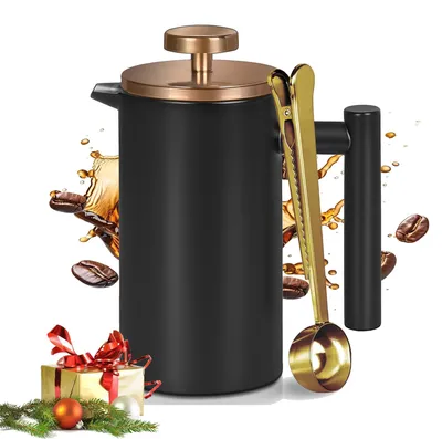 Obrázek produktu pro Mini kávovar French press s extra filtry a lžičkou