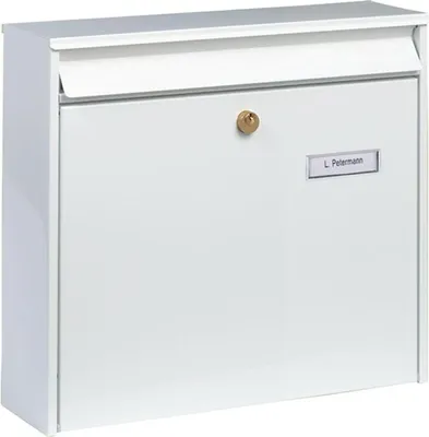 Produktbild von BURG-WÄCHTER Briefkasten POTSDAM 877 W ohne Zeitungsfach mit Namensschild, Verzinkter Stahl, Einwurf-Format DIN C4