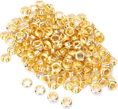 Obrázek produktu pro Qcwwy Brass Eye Transit - balení pro Do -te orself kožené pouzdro, 100 Set 4 Mm oko pro tašky oblečení boty (GOLD)