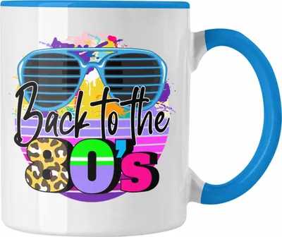 Produktbild von Trendation - 80er Jahre Tasse Geschenk 80. Jahre Geschenkdidee Errinerrung (Blau)