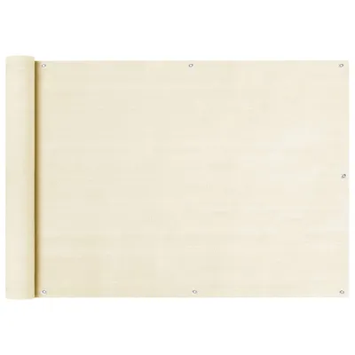 Immagine prodotto di vidaXL Schermo privacy per balconi crema 75x500 cm HDPE