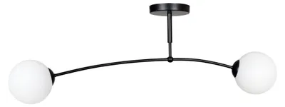 Zdjęcie produktu dla Lampa wisząca PREGOS z matowego czarnego metalu i szkła