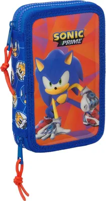 Produktbild von Sonic Prime - Mäppchen Federmappe, 28 Teile, 2-fach gefüllt