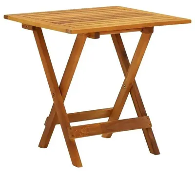 Obrázok produktu pre Stôl do bistra – príborník – 46x46x47 cm – masívne akáciové drevo – štvorcový – žltý
