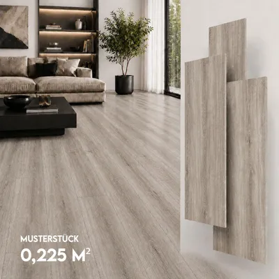 Produktbild von SPC Vinylboden 5mm Klick Vinyl wasserfest Holzoptik Bodenbelag mit Trittschalldämmung für Küche Bad Wohnzimmer