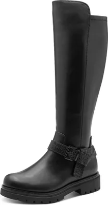 Produktbild von MARCO TOZZI Damen Stiefel mit Strassverzierungen 2-85600-45, Größe:39 EU, Farbe:Schwarz
