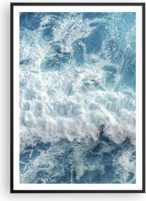 Produktbild von Gerahmtes Poster - Schwarzer Rahmen - Meer Welle Ozean - 70x100 cm - Wand Bild - Wanddeko - Wandbilder - Kunstposter - Wandposter - Bilderrahmen - Bilder - Kunstdruck - Wandbild - P2BPA70x100-4067