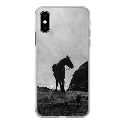 Produktbild von MuchoWow® Handyhülle Schutzhülle Hülle für iPhone X Pferd - Wolken - Wiese Silikon Softcase Handy Hülle - Handyhülle