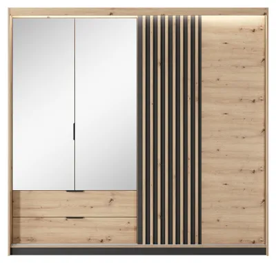Immagine prodotto di Armadio, rovere Artisan + antracite, 220 x 210,4 x 60 cm