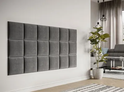 Obrázok produktu pre Čalúnený nástenný panel 30x30 PAG - šedý
