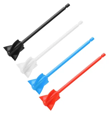 Image de 4Pcs Resin Mixer Paddles Strong Uniform Mixing 5 Blades Reusable Paint Mixer Drill Attachment Black Red White Blue