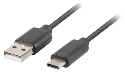 Image de Lanberg CA-USBO-10CU-0005-BK LANBERG USB-C(M)->USB-A(M)2.0 Kabel 0,5m schwarz