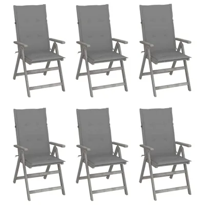 Produktbild von Hochlehner Verstellbar 6 Stk. mit Auflagen Massivholz Akazie