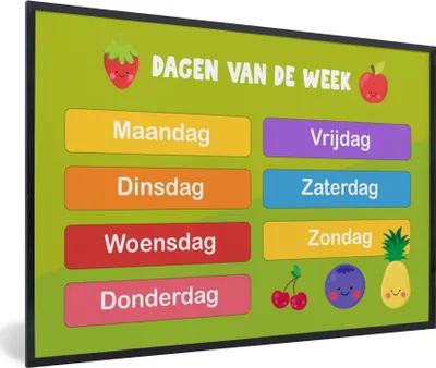 Produktbild von MuchoWow® MuchoWow® Gerahmtes Poster Kindergarten - Bildung - Woche - Jungen - Mädchen - Kinder - Kinder 90x60 cm - Poster mit zchwarzem Bilderrahmen - Fotorahmen - Foto-Plakat