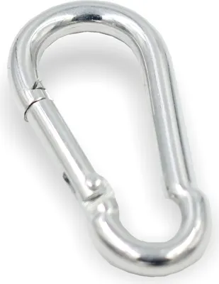 Produktbild von Feuerwehr Karabinerhaken 50x5 mm | Schnapphaken ähnlich DIN 5299 | verzinkt
