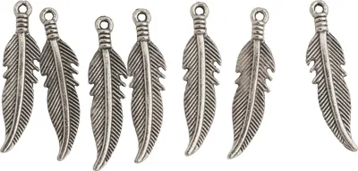 Produktbild von Charms-Anhänger "Federn" Silber