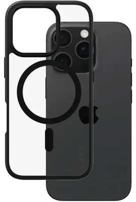 Produktbild von CARE by PanzerGlass Case Transp Black Frame MagSafe iP 16 Pro