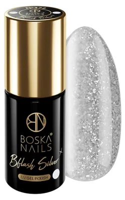 Zdjęcie produktu dla Lakier Hybrydowy Bflash Silver no 372 Boska Nails 6 ml
