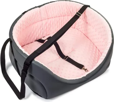 Produktbild von Hundesitz Autositze Autokörbchen Hundeautositz Autositz für Hunde Hundetasche ROSA Minky S