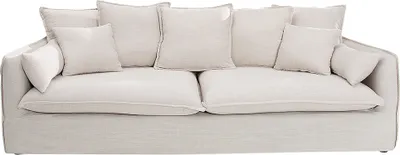 Produktbild von riess- ambiente Großes 3er Sofa HEAVEN 200cm natur beige Leinenstoff Federkern abnehmbarer Bezug Hussensofa Couch Dreisitzer