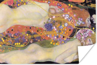 Produktbild von MuchoWow® Poster Wasserschlangen II - Gustav Klimt 90x60 cm - Schlafzimmer