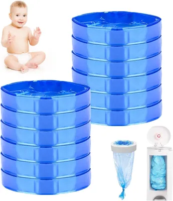 Imagen del producto de Cartuchos de recambio para cubos de pañales, 450 cm x 26 cm, 12 unidades, para cubos de pañales