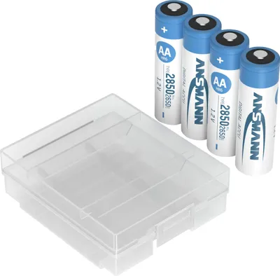 Produktbild von ANSMANN NiMH-Mignon-Akku 2850 mAh, 4 Stück, mit Batterienbox