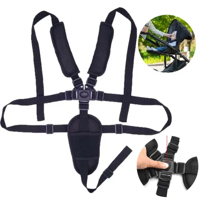 Image de Ceinture de sécurité pour poussette, ceinture 5 points, ceinture de protection pour enfants