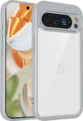 Produktbild von Hülle für Google Pixel 10 Pro Transparente Rückseite TPU Bumper Stoßfest Handyhülle Grau