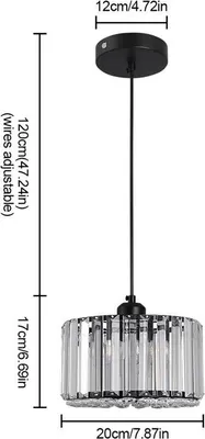 Obrázek produktu pro Závěsné svítidlo, moderní design, všestranné funkce osvětlení, 1 černé B, bez žárovky