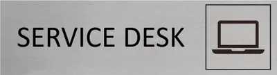 Produktbild von CombiCraft Aluminium Türschild Servicedesk 165x45mm mit 3M-Tape zur Befestigung, einfache Kennzeichnung von Räumen und Bereichen