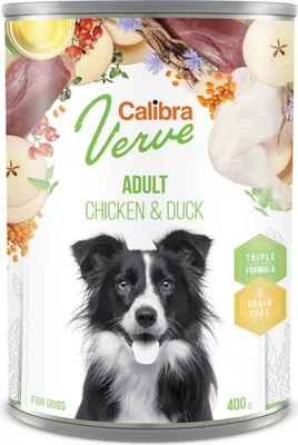 Obrázok produktu pre Calibra Dog Gf Verve Adult Huhn Und Ente Box 6X400Gr
