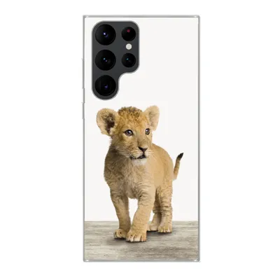 Produktbild von MuchoWow® Handyhülle Schutzhülle Hülle für Samsung Galaxy S22 Ultra Löwe - Junge - Kinder - Jungen - Tiere - Mädchen Silikon Softcase Handy Hülle - Abbildung