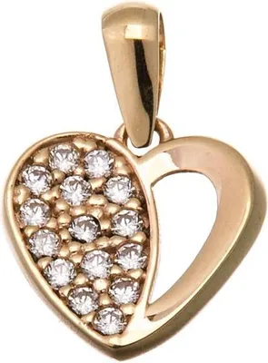 Produktbild von SILBERKETTEN STORE Anhänger Herz mit Zirkonia - 333 Gelbgold