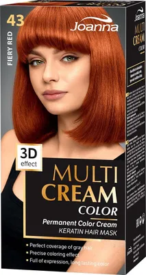 Obrázek produktu pro Joanna Multi Cream Color 3D Farba do włosów 43 Płomienny Rudy