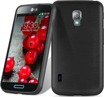 Produktbild von Cadorabo Hülle für LG L7 II (2. SIM) Schutz Hülle in Schwarz Schutzhülle TPU Silikon Etui Case Cover