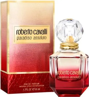 Zdjęcie produktu dla Roberto Cavalli Paradiso Assoluto, Kobiety, Letnie, 50 ml, Butelka jednorazowa, Papryczka chili, Glicynia, Różowy pieprz, Jaśmin, Lilia