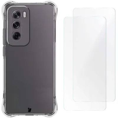 Produktbild von Bizon Case Clear Pack flexibles Case + 2x Schutzfolie für Oppo Reno12 klar