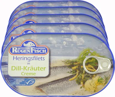 Produktbild von Heringsfilets in Dill-Kräuter Creme 5er Pack (5 x 200 g)