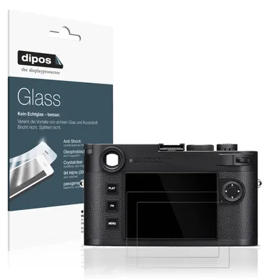 Produktbild von 2x Schutzfolie für Leica M 11-D - Anti-Shock 9H Folie dipos Glass Kunststoffglas