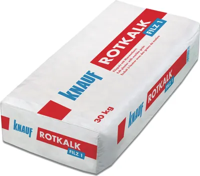 Produktbild von KNAUF Rotkalk Filz weiß 1mm 30kg