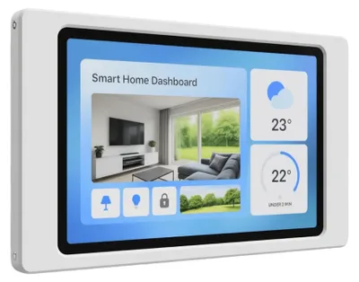 Productafbeelding van Tablethouder voor aan de muur - Perfecte pasvorm - Tabletstandaard - Stevige montage - Geschikt voor smart home displays - Geschikt voor iPad 10/11 inch - Slank design - Tabletsteun