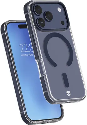 Imagen del producto de Funda Force Case, Premium con MagSafe para iPhone 17 Pro, marco de metal, color azul
