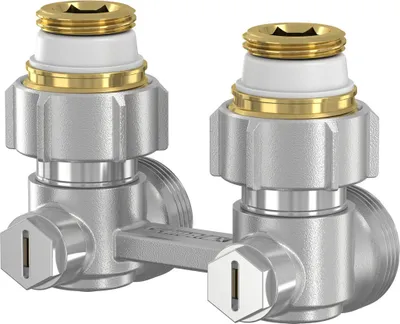 Productafbeelding van Simplex Hahnblock EXCLUSIV, hoekmodel E1/50, aansluitingen G3/4i x G3/4a, MS, verzinkt, met nippel