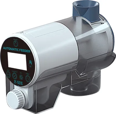 Produktbild von Automatischer Fischfutterspender, elektrischer Fischfutterspender mit Timer, unterstuetzt automatischen/manuellen Modus fuer Aquarien oder Fischtanks
